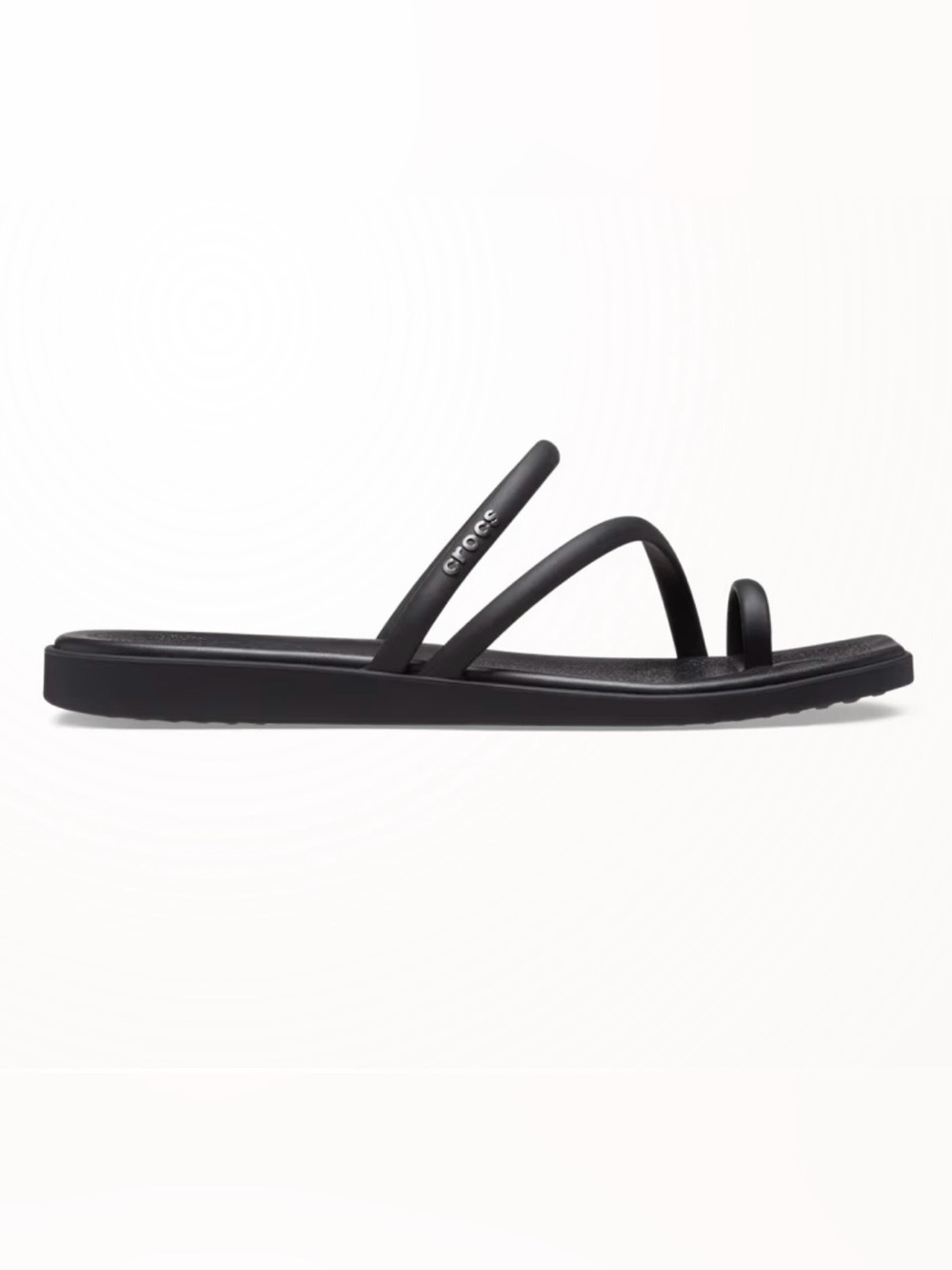 BNWT CROCS Black Miami Toe Loop Double-Strap Slide Sandals - Picture 3 of 12